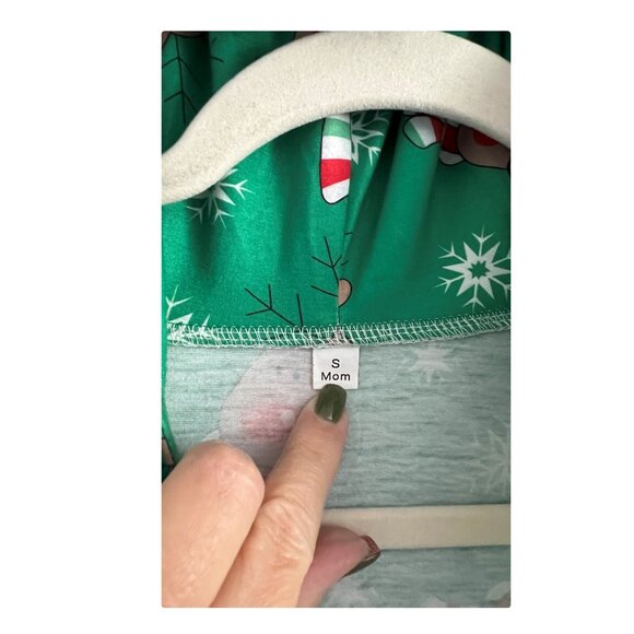 Matching Family Pajamas Reindeer Antler Zipper Onesie GREEN SZ S / MOM - Picture 9 of 11